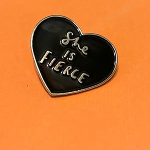 🌷🆕 "She Is Fierce" Enamel Pin, Brand New